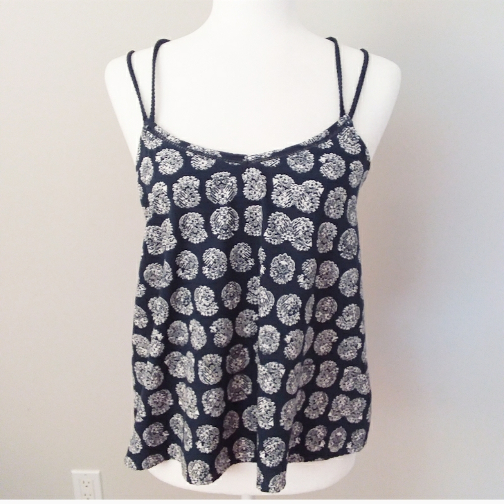 4/$20 Jessica Simpson Navy/White Floral Tank